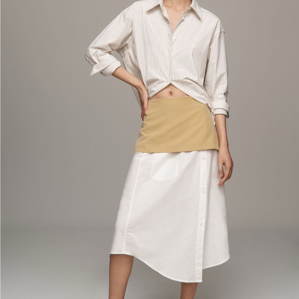 Maeve - Tan and White Women's Skirt